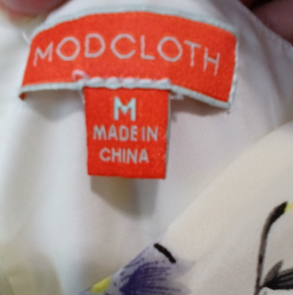 Modcloth Floral Midi Dress Pockets Womens Medium Fairy Cottagecore Y2K Babydoll - Picture 5 of 8